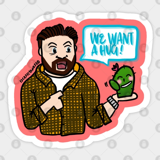 Tom Hardy - CBeeBies Free Hugs Sticker by iseasilyamused